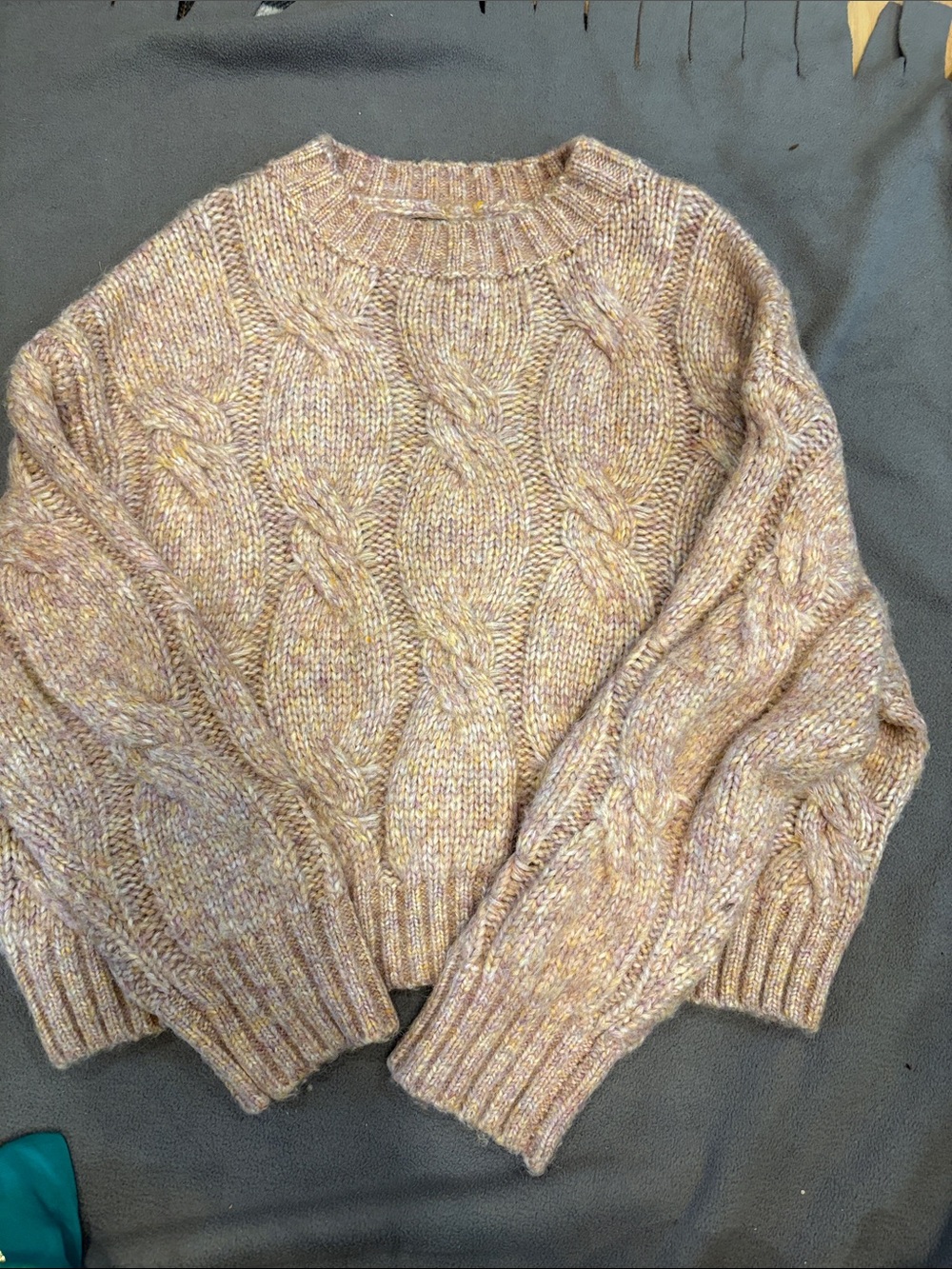 4SI3NNA Soft Cable Knit Sweater - Dusty Pink
